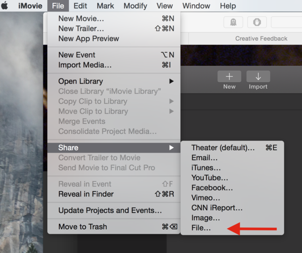 Exporting for EditStock With iMovie